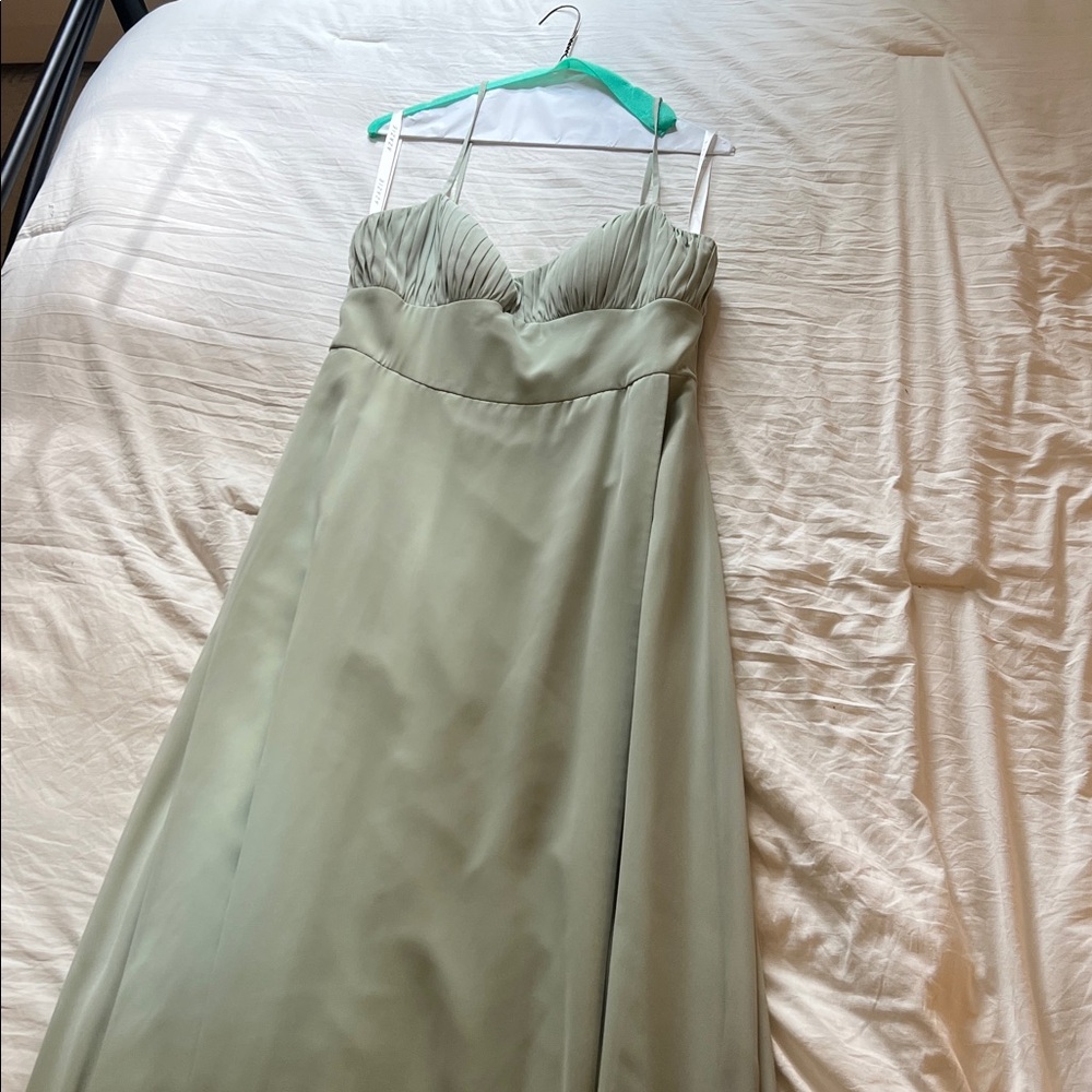 Azazie Elegant Sage Green Bridesmaid Dress